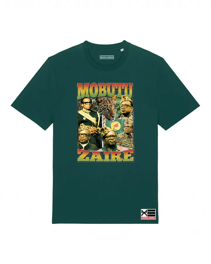 T-shirt Mobutu Zaïre blanc — Match Kwata