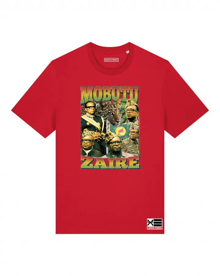 T-shirt Mobutu Zaïre noir — Match Kwata