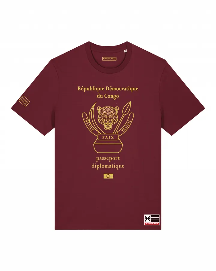 T-shirt Passeport Diplomatique RDC — Match Kwata souveraineté