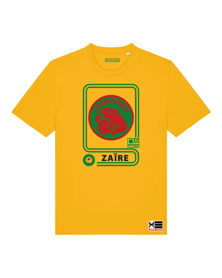 T-shirt Zaïre 74 Panini — Match Kwata édition collector Léopards 1974