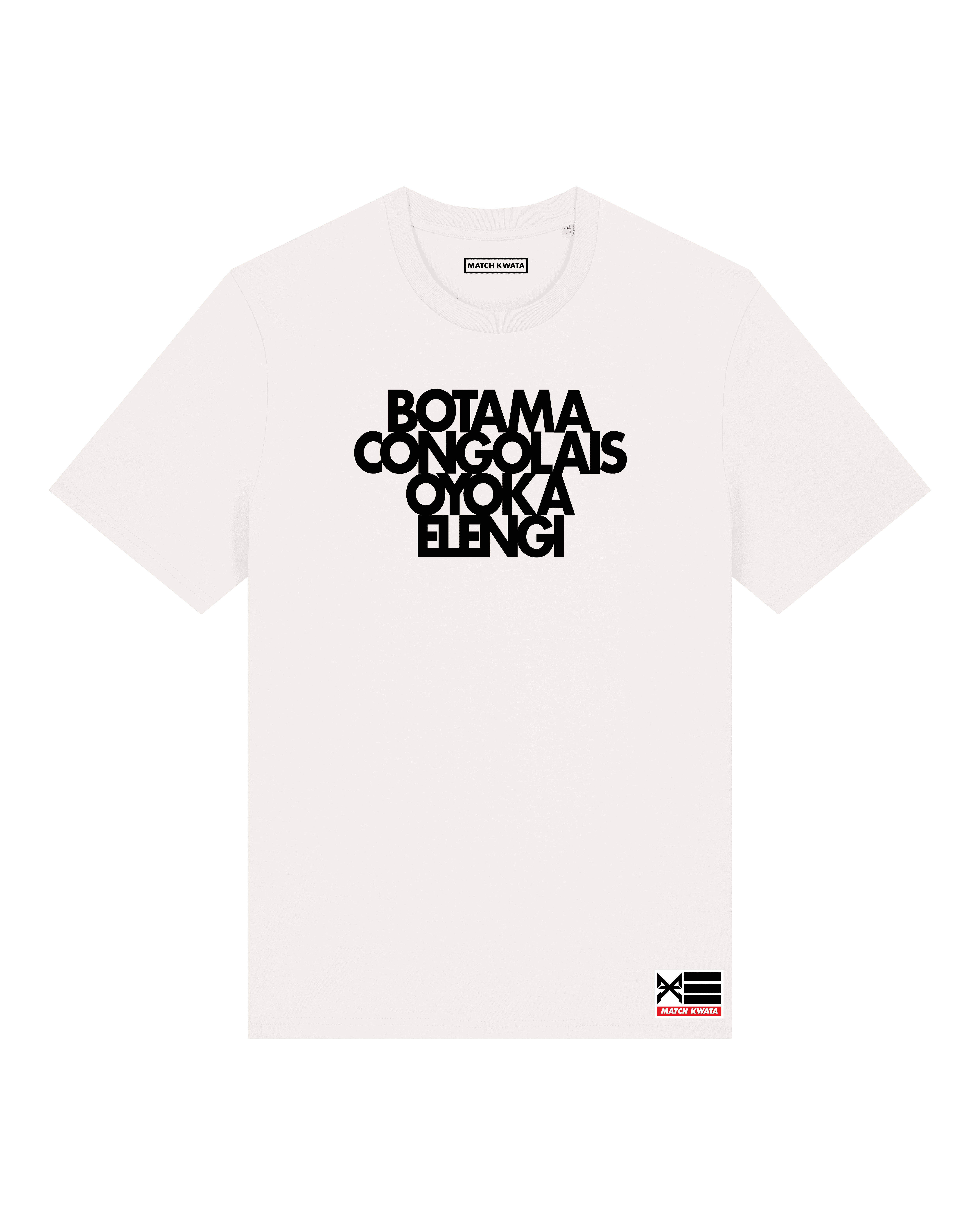 T-shirt Botama Blanc Noir